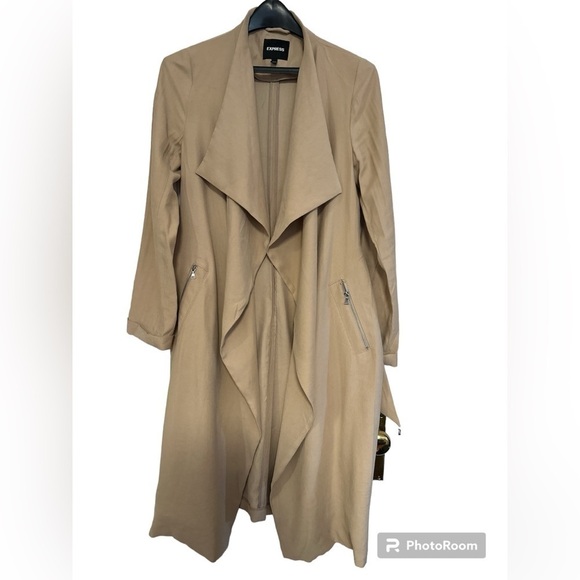 Express Drape Front Belted Trench Coat XS - Picture 2 of 2